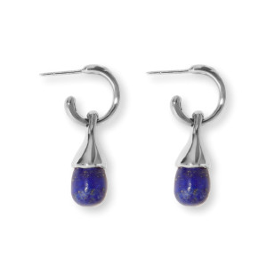 法国Gem Island青金石耳钩SILVER RUGIA LAPIS