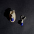 法国Gem Island青金石耳钩SILVER RUGIA LAPIS